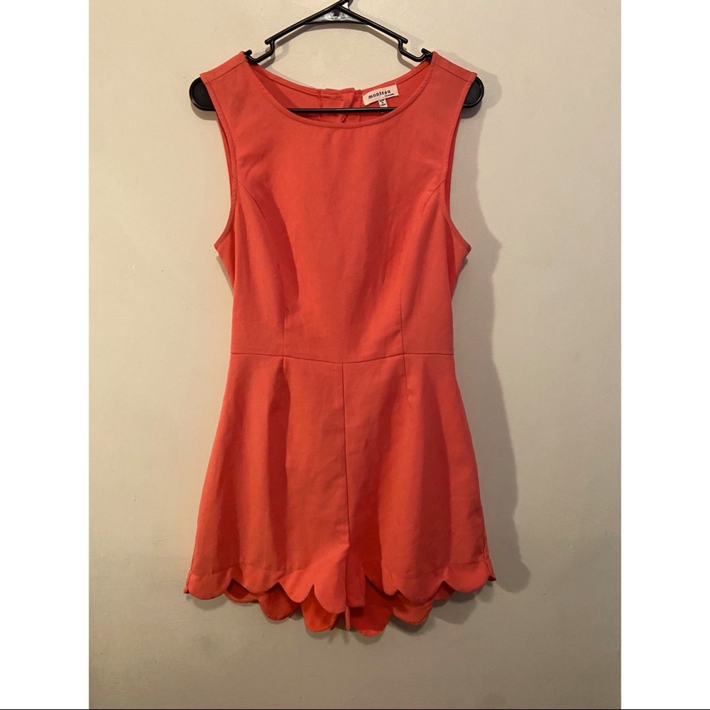 XL Peach Spring Romper